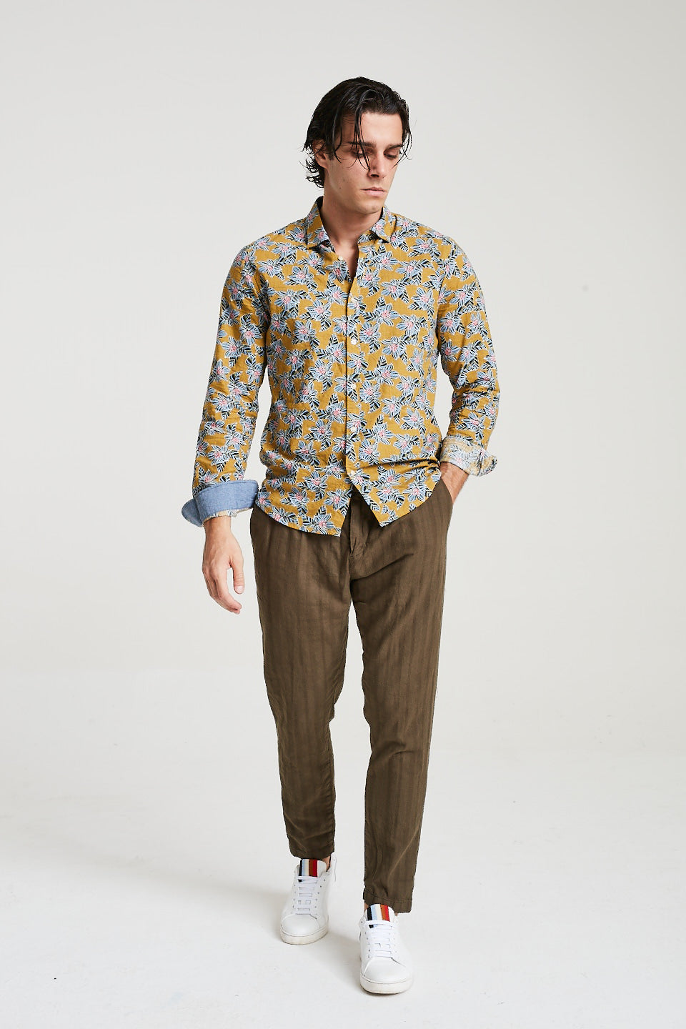 Summer Heaven Print Shirt In Yellow