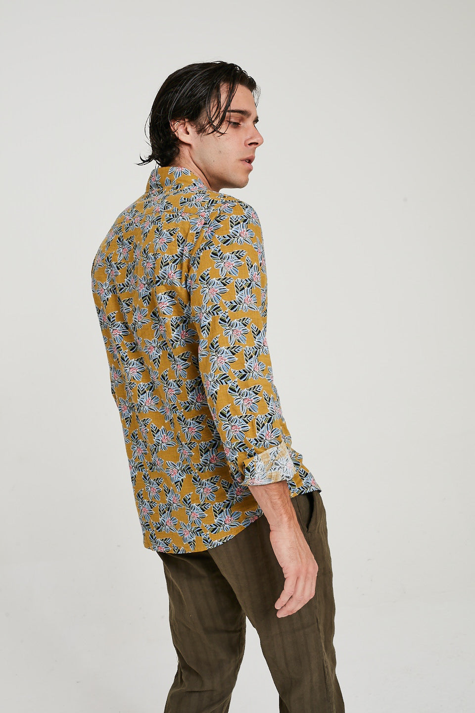 Summer Heaven Print Shirt In Yellow