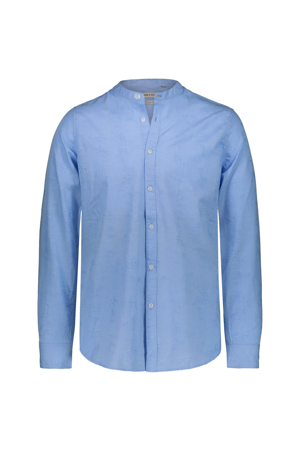 Mandarin Collar Essential Shirt In Blue