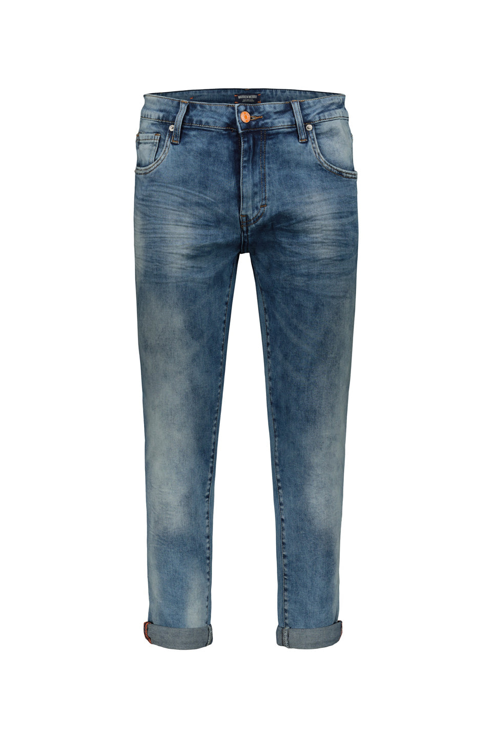 Slim Fit Washed Jeans In Light Blue