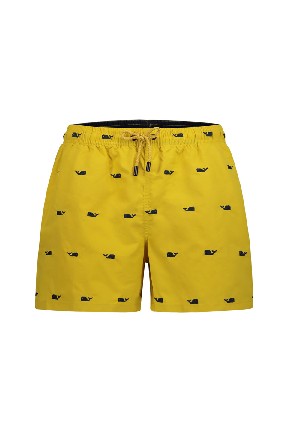 Whale Detail Swim Shorts In Yellow