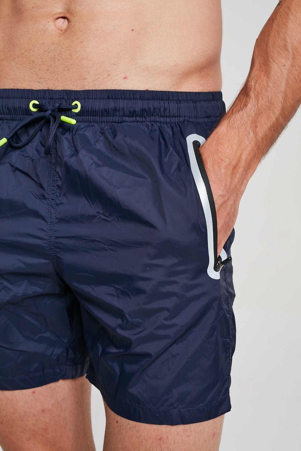 Pocket Detail Swim Shorts In Blue