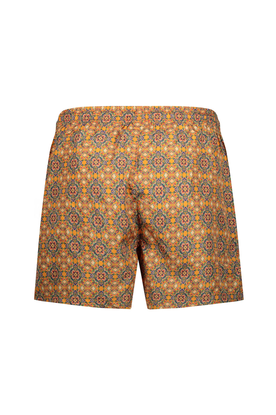Kaleidoscope Print Swim Shorts In Orange