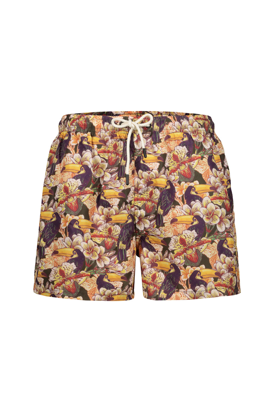 Tucan Print Swim Shorts In Green